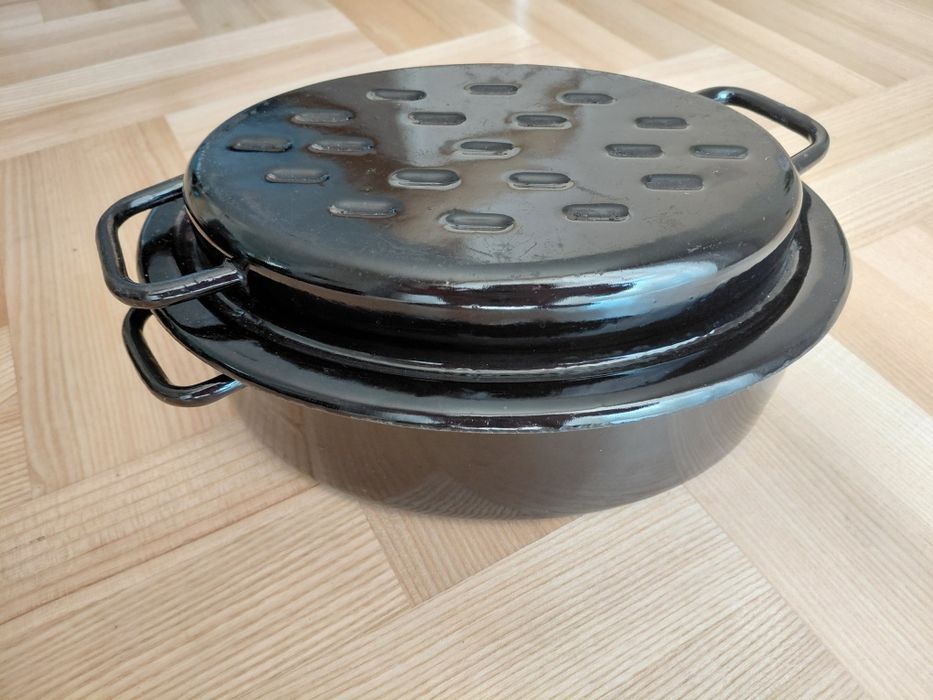 Gęsiarka brytfanna emaliowana PRL