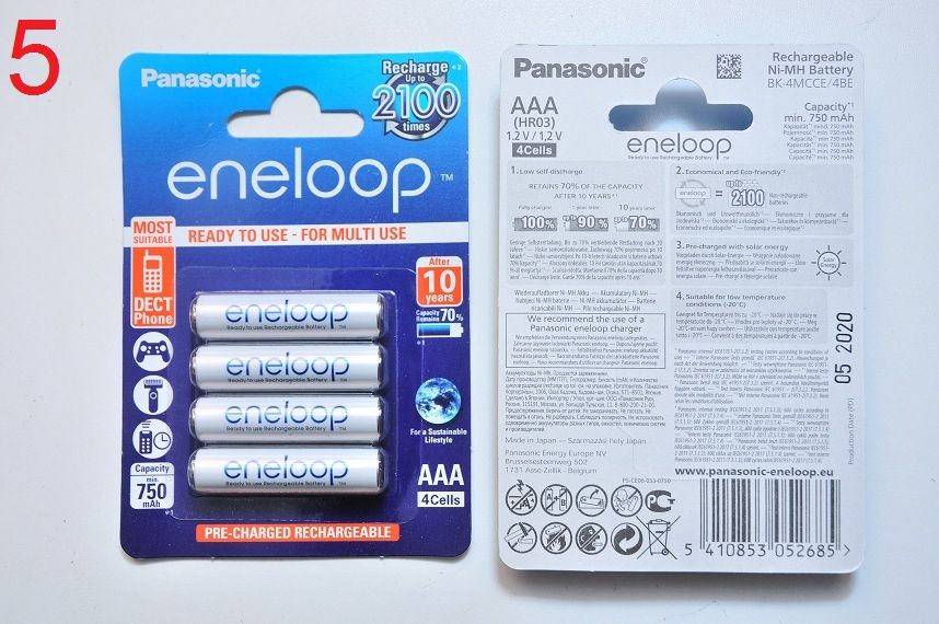 Аккумулятор Panasonic SANYO eneloop AA/AAA 750/930/1900/2500/2700 мАч