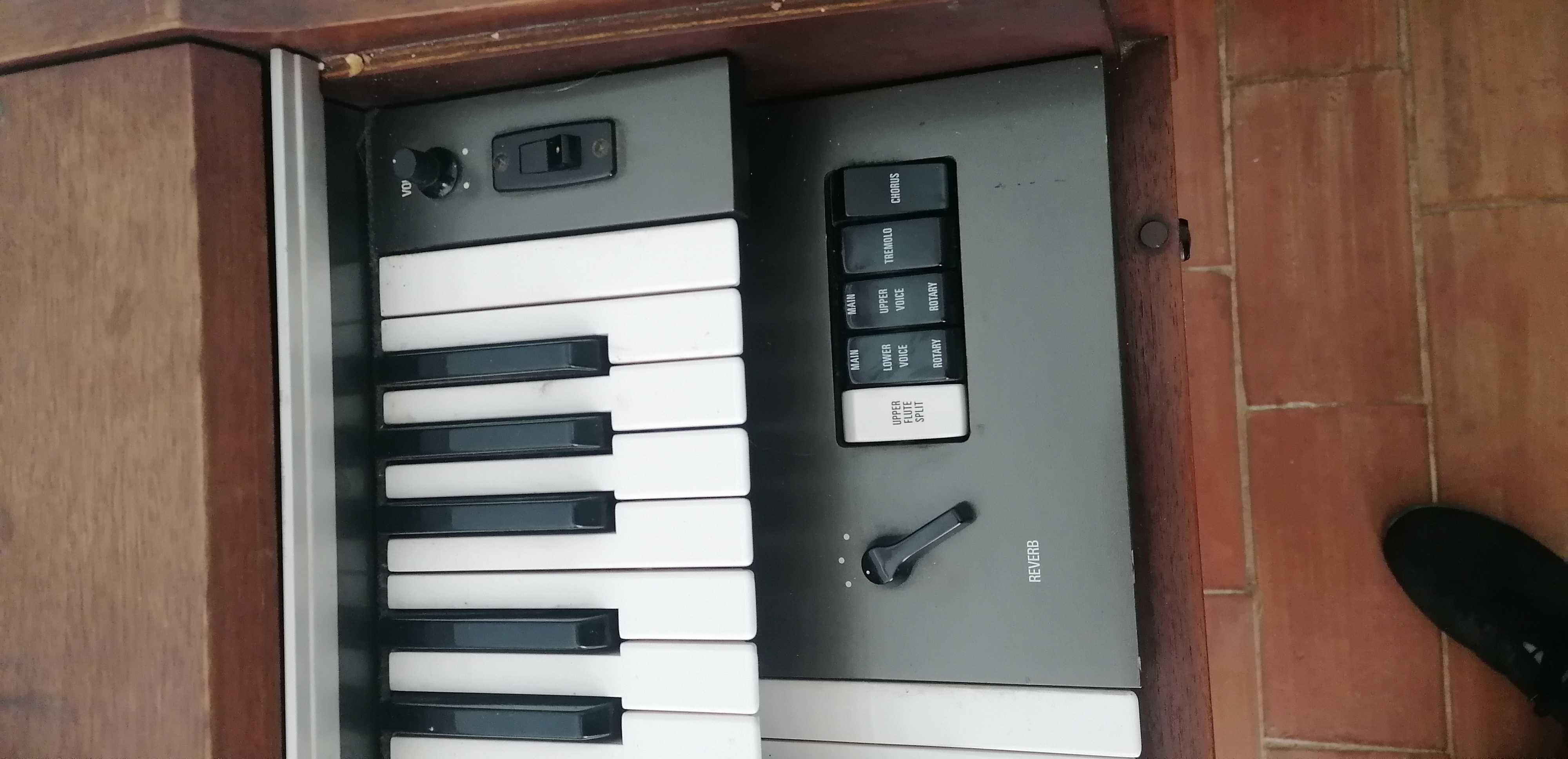 Órgão Yamaha Electone EK-20 com coluna Rotary Reverb