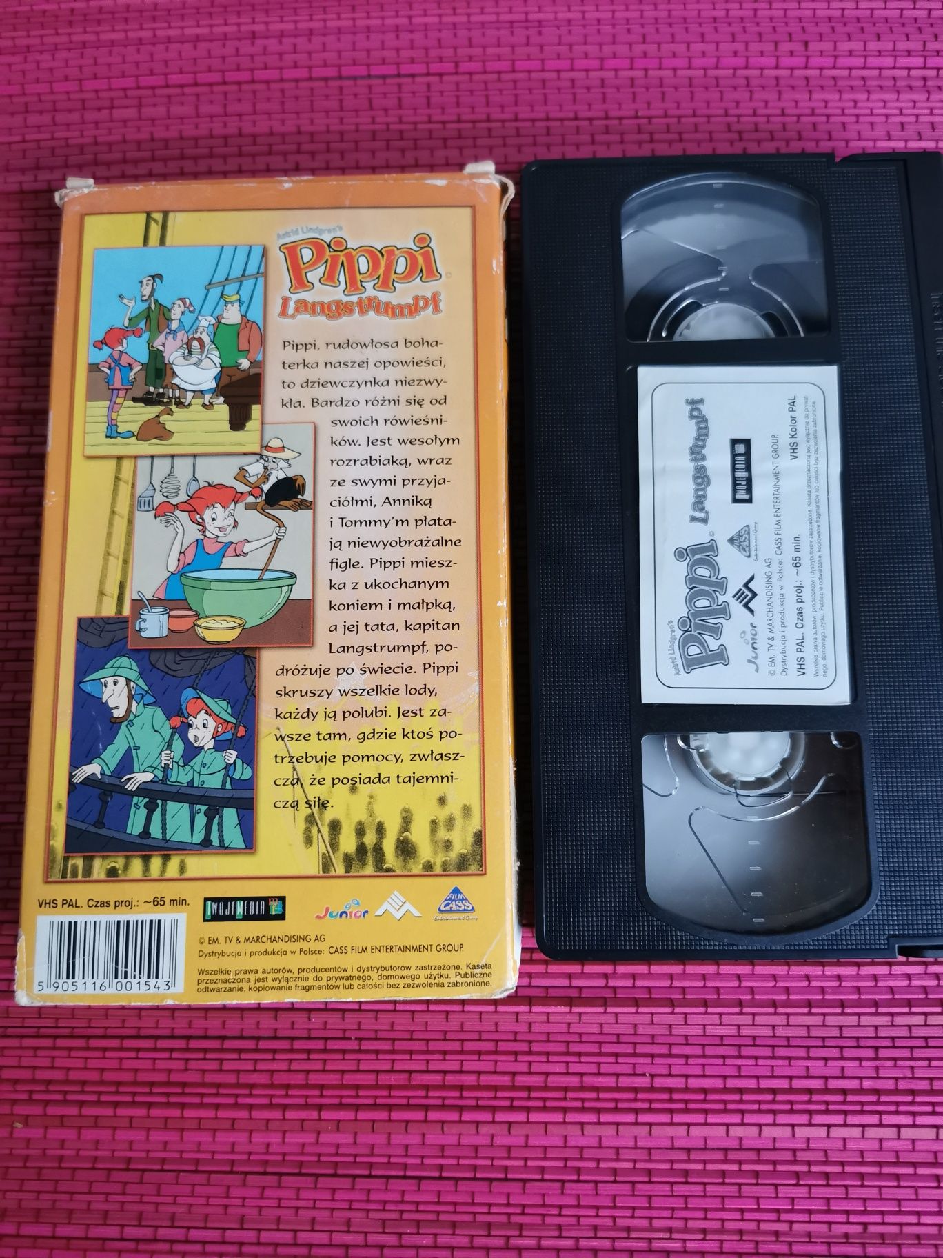 Pippi Langstrumpf kaseta VHS