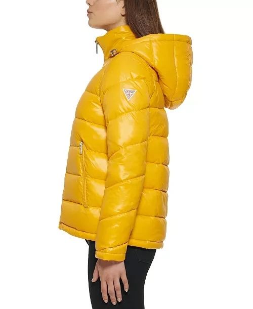 Damska kurtka puchowa w kolorze żółtym GUESS XXS,XS,S,M,L
