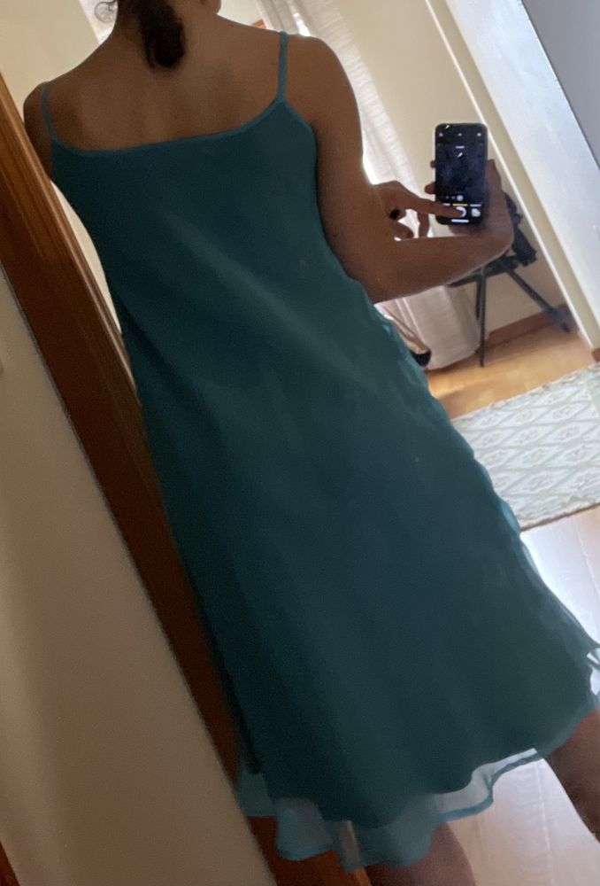 Vestido azul turquesa