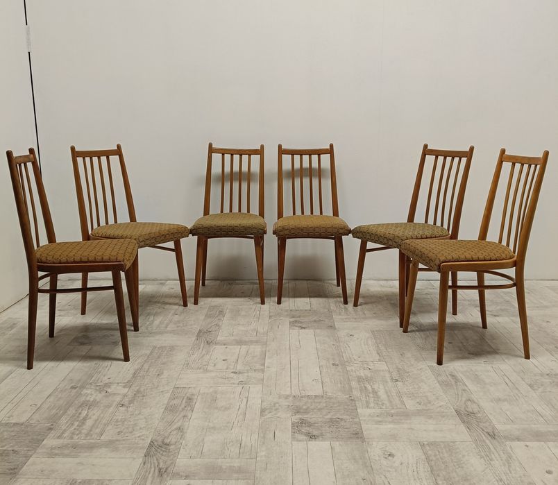 krzeslo krzesła komplet Czechosłowacja lata 70-te vintage design