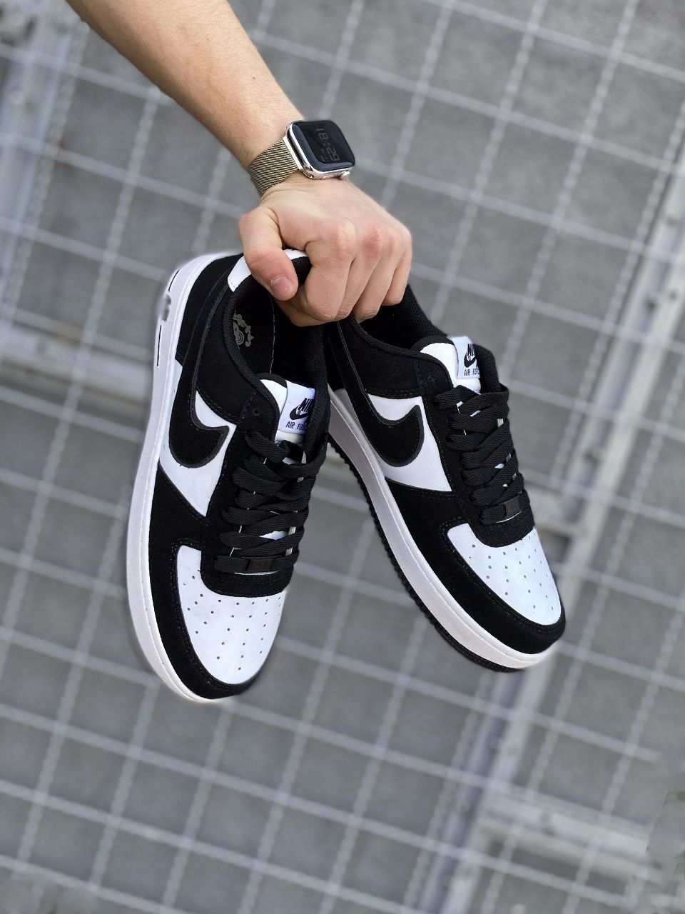 Nike air force 1 black&white/мужские кросовки/чоловічі кросівки/nike