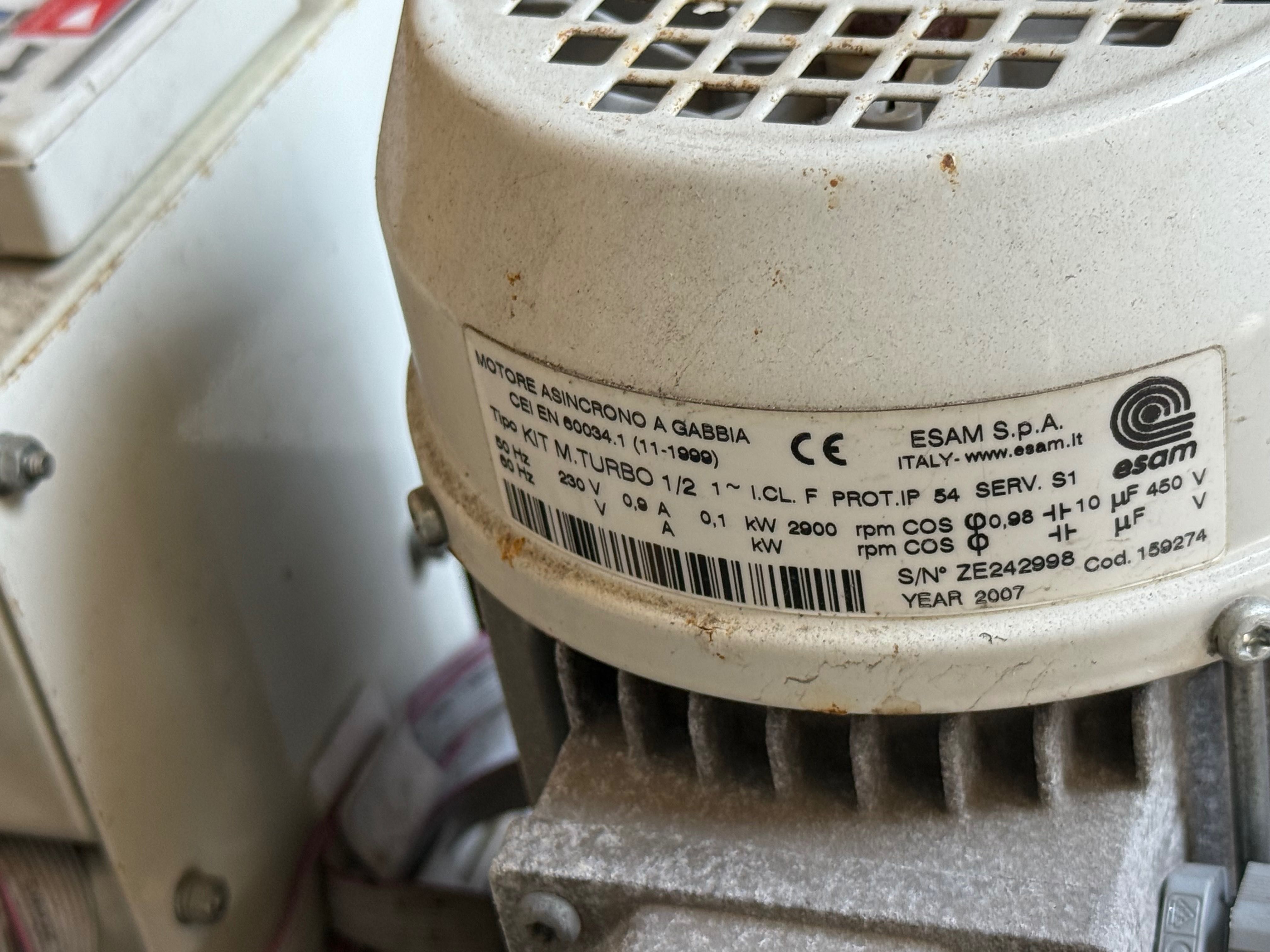 Vendo motor de aspiração e compressor para cadeira dentária
