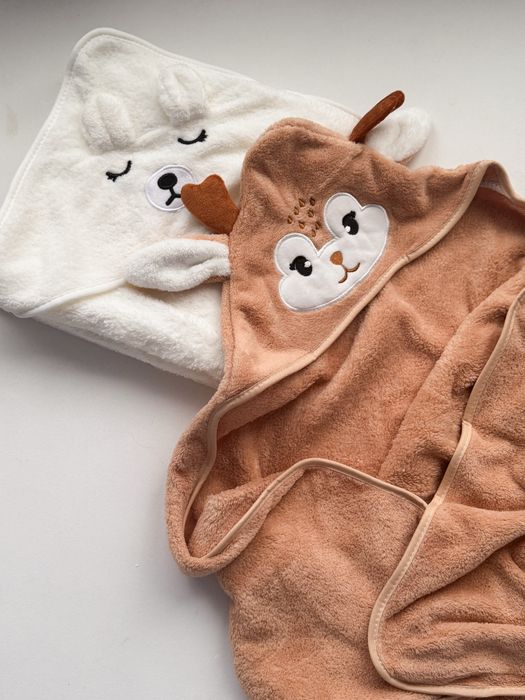 Рушник, полотенце дитяче з капюшоном / кутиком для купання, с уголком