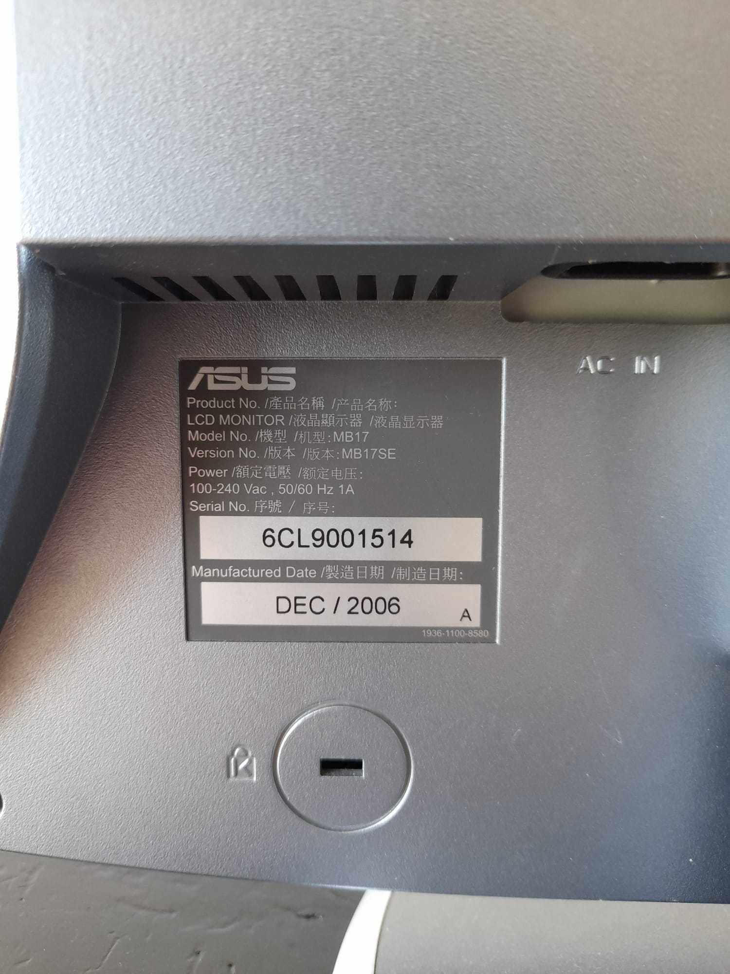 Monitor Asus MB17SE, bom estado