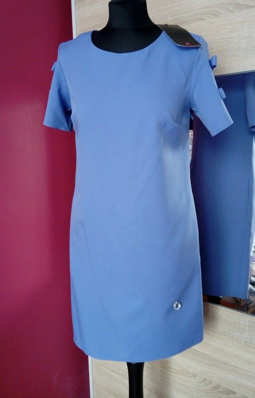 Sukienka elegancka r. S/36 baby blue