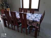 Stół 200/300x100 12 krzeseł