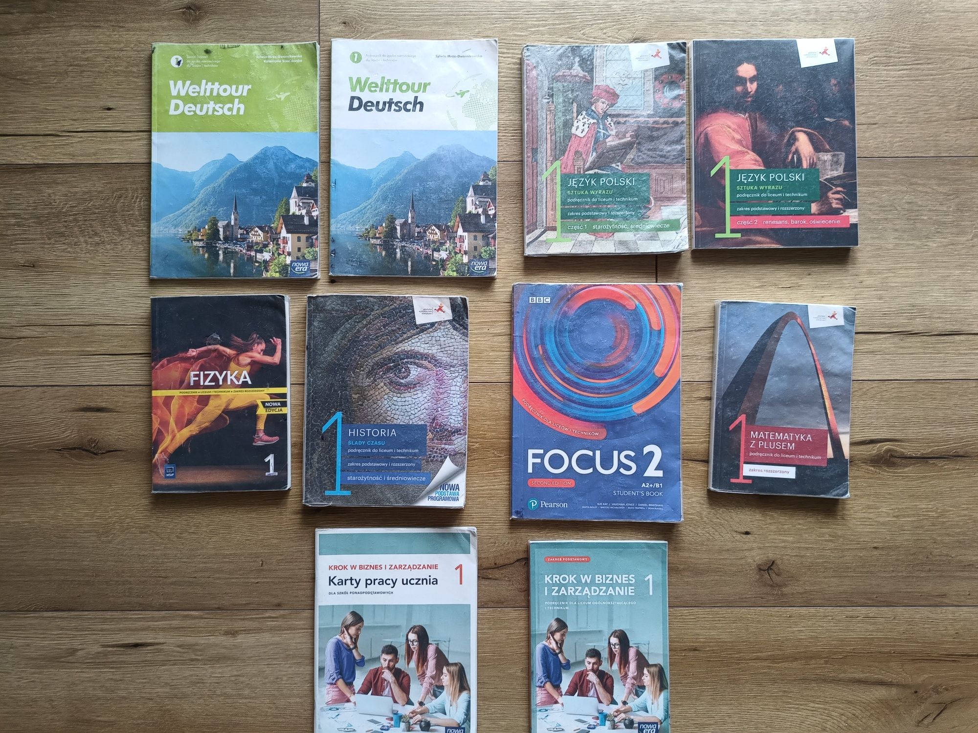 Podręczniki i ćwiczenia do 1 klasy technikum i liceum