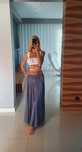 Zara S crop top biały wiązanie ramiączka