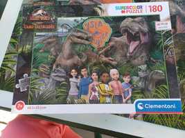 Puzzle Jurrasic World Netflix Clementoni 180 7+ z dinozaurami dinozaur