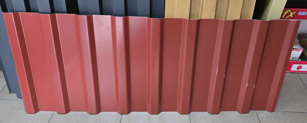 Blacha trapez T18 dwustronny CZERWONY wiaty/garaże/blacha na płot gr.1