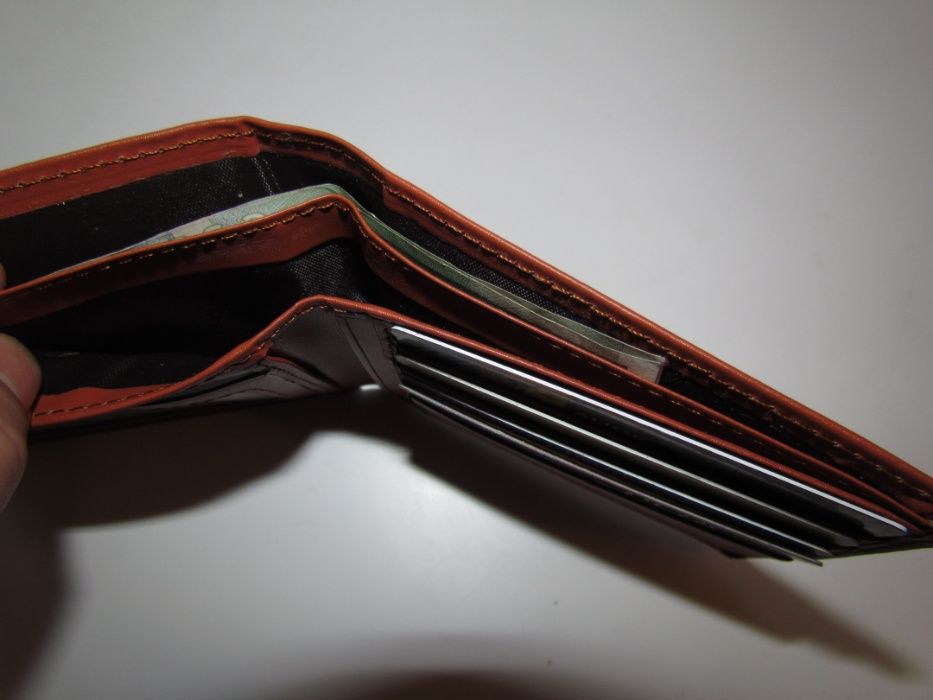 32 sztuki Męski Portfel banknotówka na karty Płaski Ceglasta skóra