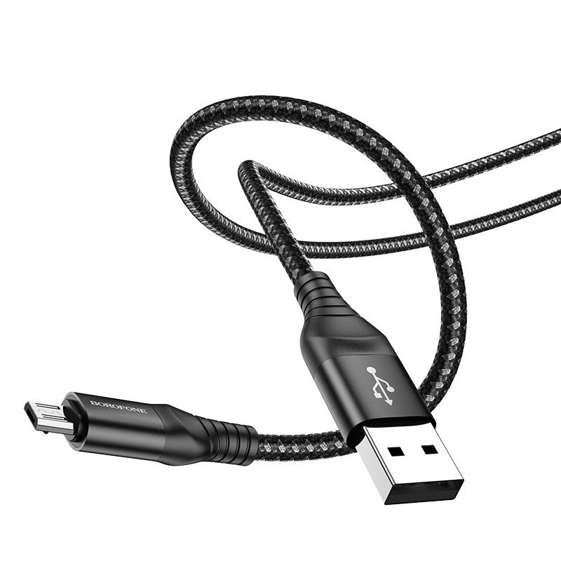 Borofone Kabel Bx56 Delightful - Usb Na Micro Usb - 2,4A 1 Metr Czarny