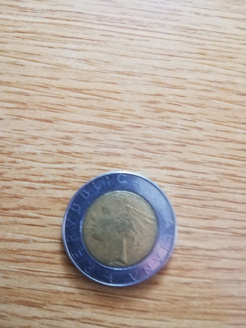 Moeda 500 liras italianas 1980