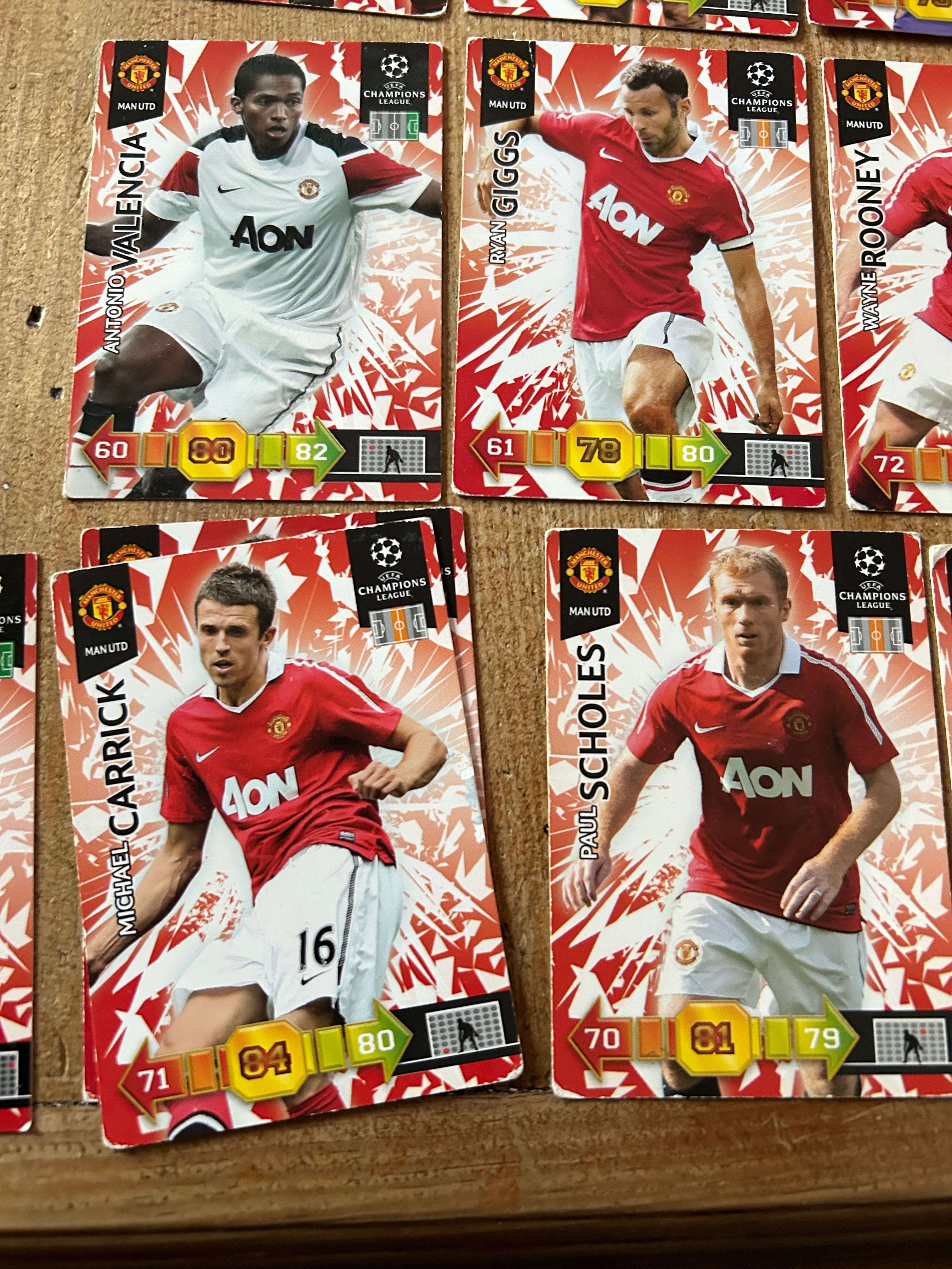 Panini Manchester United champions league 10/11 unikat 13 kart