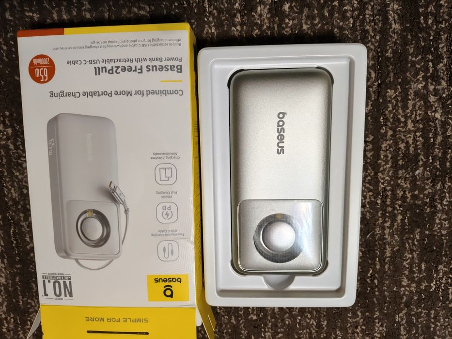 Powerbank павепбанк Baseus Free2pull 65w. 20000mah