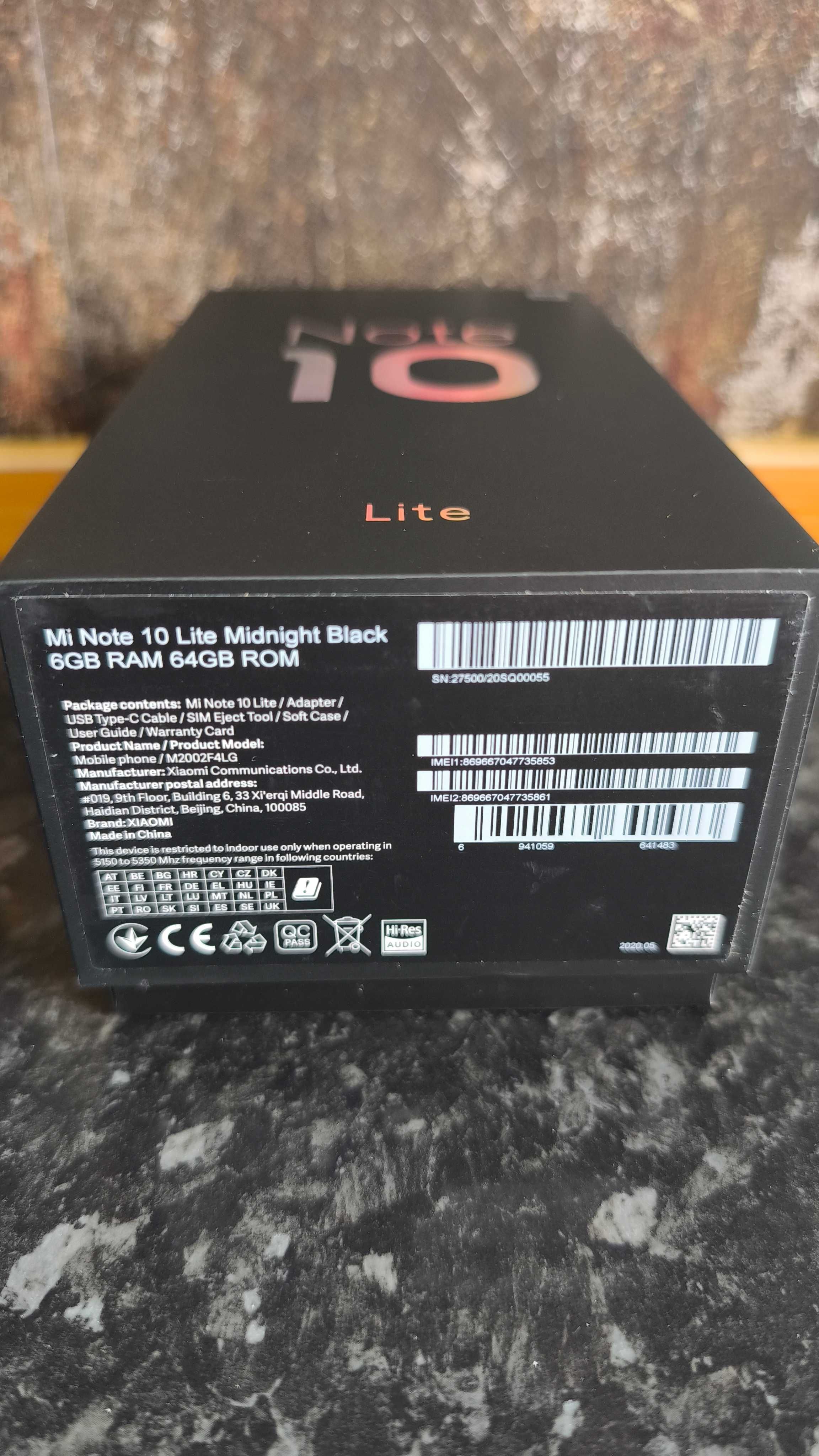 Xiaomi Mi Note 10 Lite Midnight Black 6GB RAM 64GB ROM + Etui Spigen