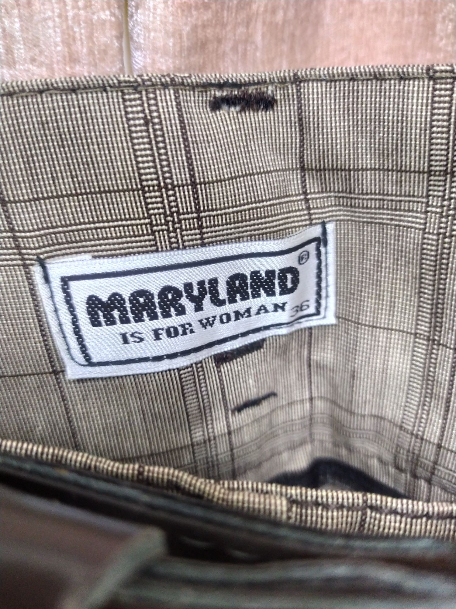 Брюки мини в клетку демисезонные Maryland