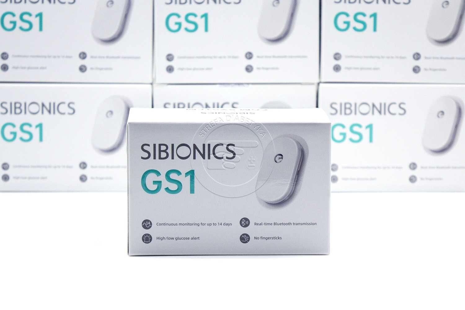 1 x Sensor – SIBIONICS GS1 CGM – Aplikator + Plaster z Osłoną + Gazik