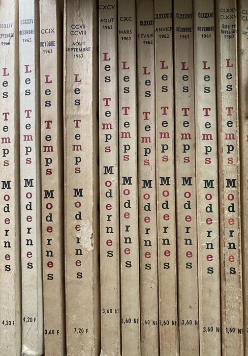 34 volumes de “Les temps modernes”