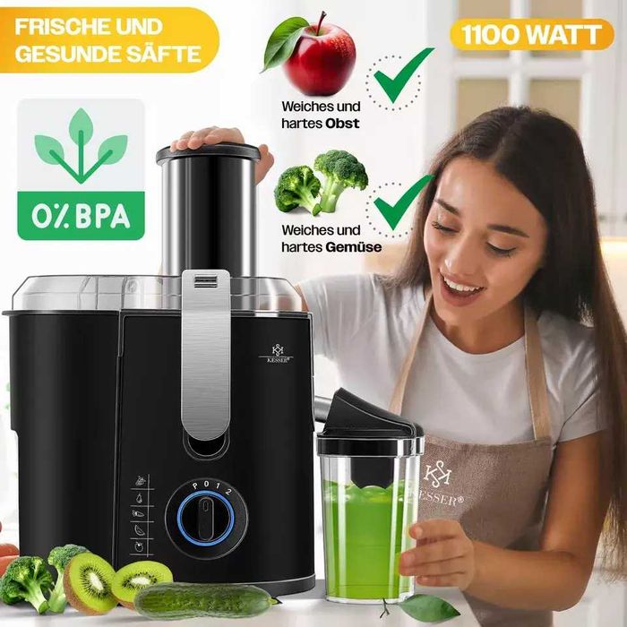 Соковижималка: Великий жолоб, 1050 Вт, легко чистити