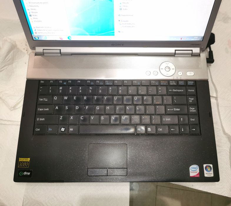 Laptop Sony Vaio fz31z, 15 cali, 4 GB ram, 256 ssd, c2d, Windows 7, ko