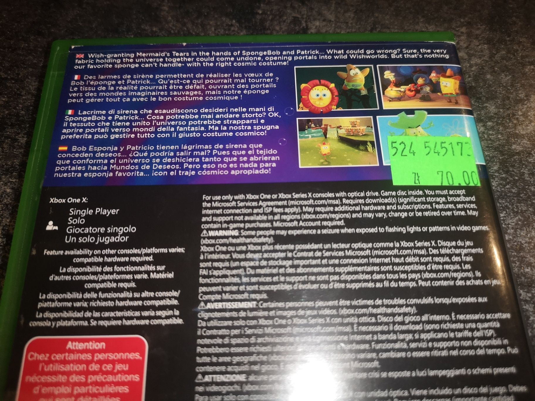 SpongeBob Cismic Shake XBOX ONE gra PL (możliwość wymiany) sklep