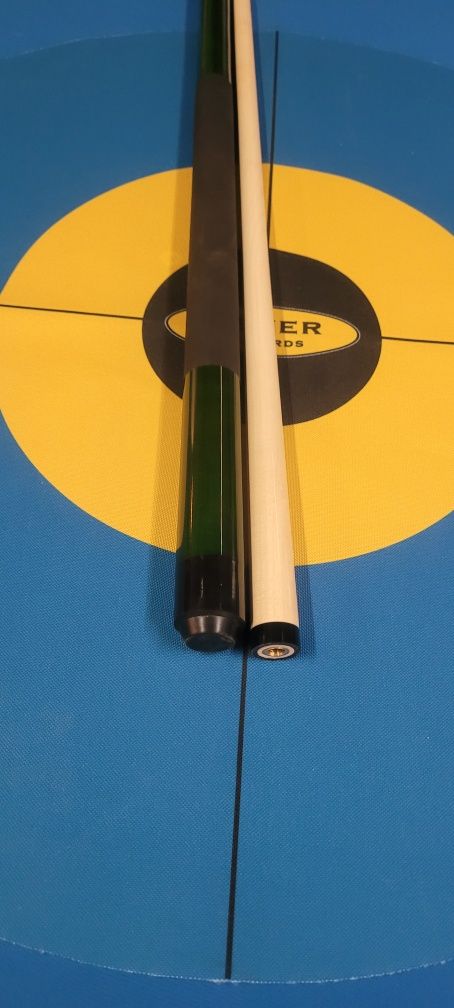 Kij bilardowy zielono czarny, tip13mm. - sklep bilard/snooker W-wa