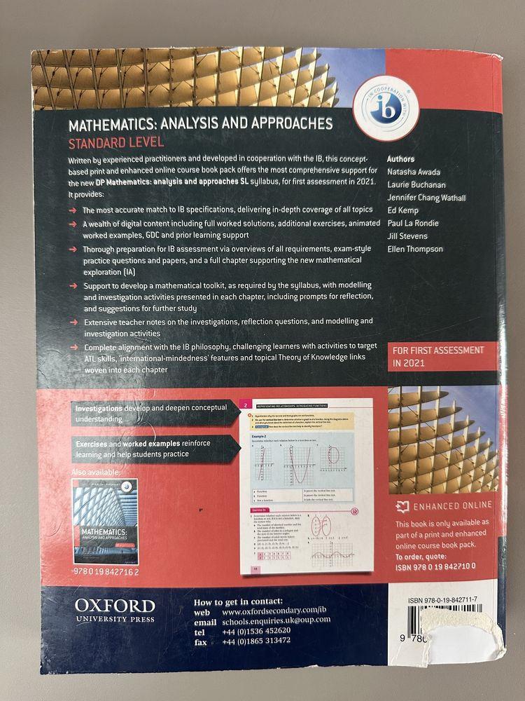 Mathematics Analysis and Approaches SL Oxford IB Course Companion