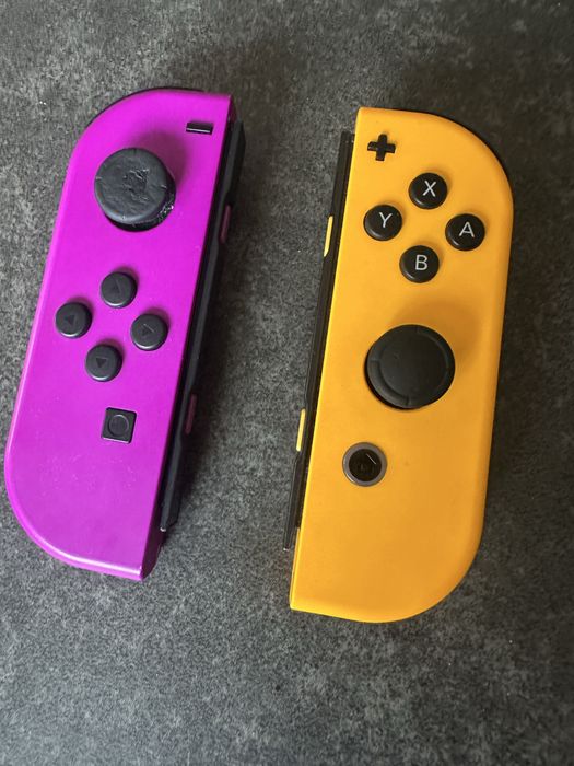 2szt oryginalne pady joy cony Nintendo zolty i fioletowy