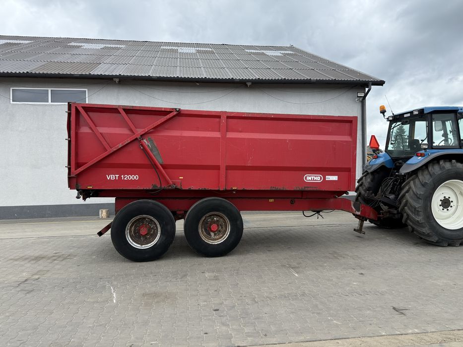 Przyczepa INTHO 12 VBT tandem wywrot podwyższony