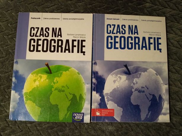 Komplet podręcznik zeszyt ćwiczeń  Czas na geografię