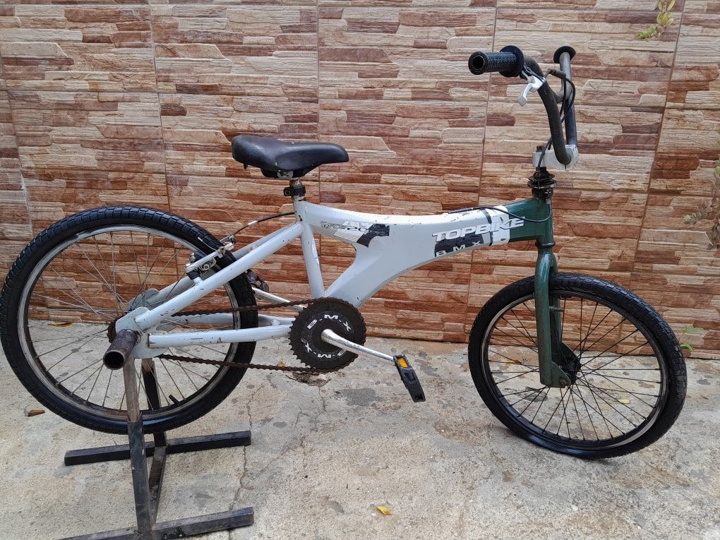 Antiga bmx topbike com guiador 360 roda 20