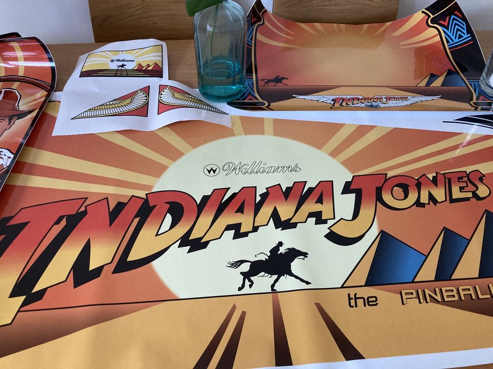 Indiana Jones Decals Okleina williams +Sideboard. Apron Pinball Fliper