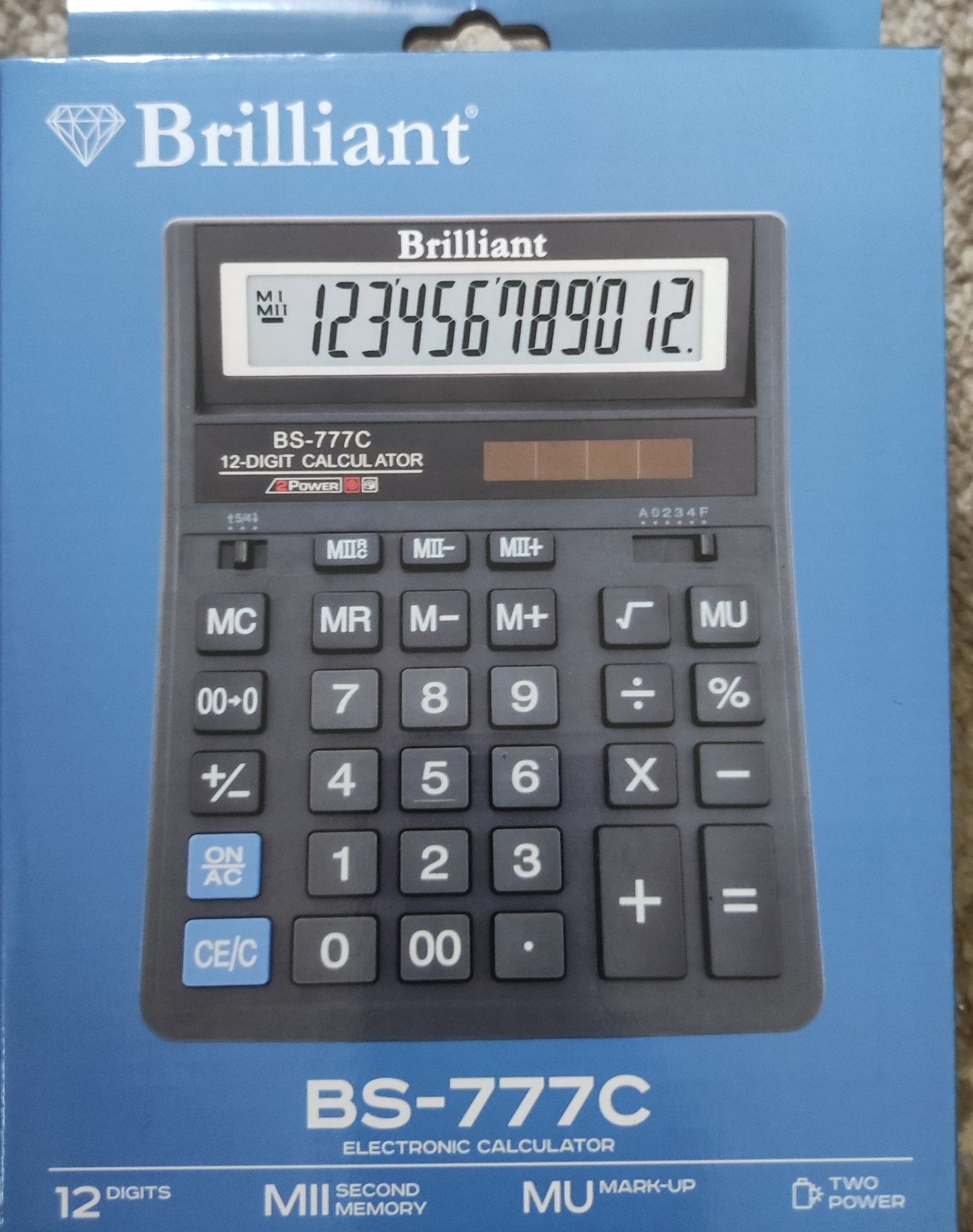 Калькулятори Калькулятор Brilliant BS-777C, 12 розрядів