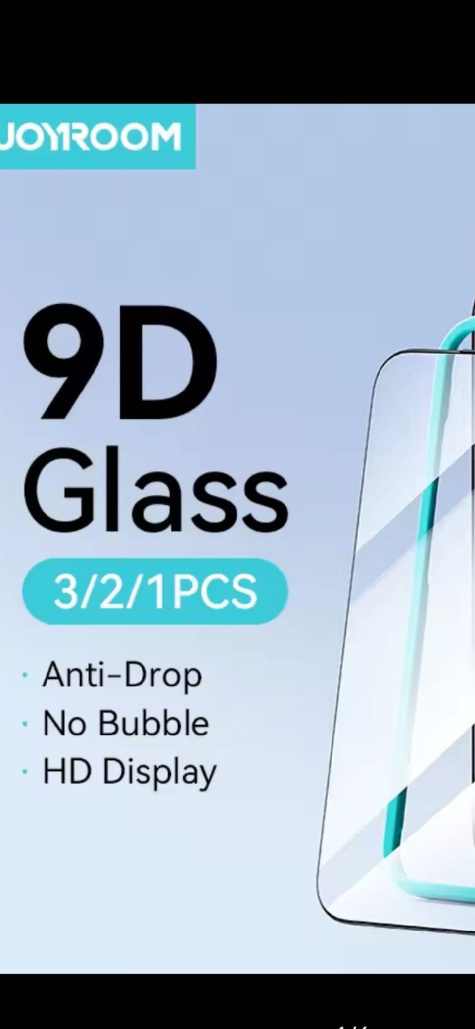 Szkło hartowane JOYROOM 9D HD z ramką do iPhone'a 16 Pro -2szt.