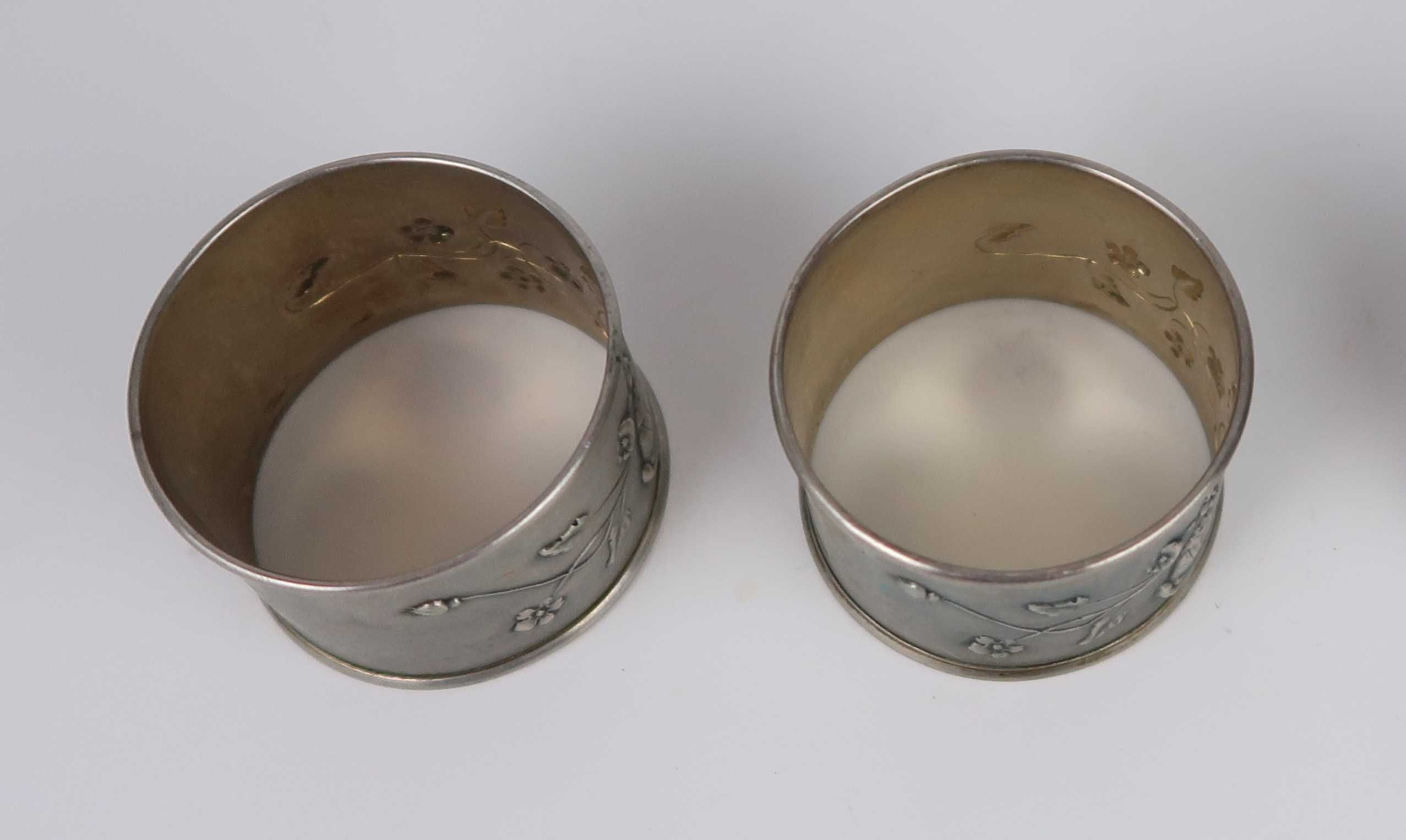 2 Argolas de Prata Arte Nova Séc. XIX/XX