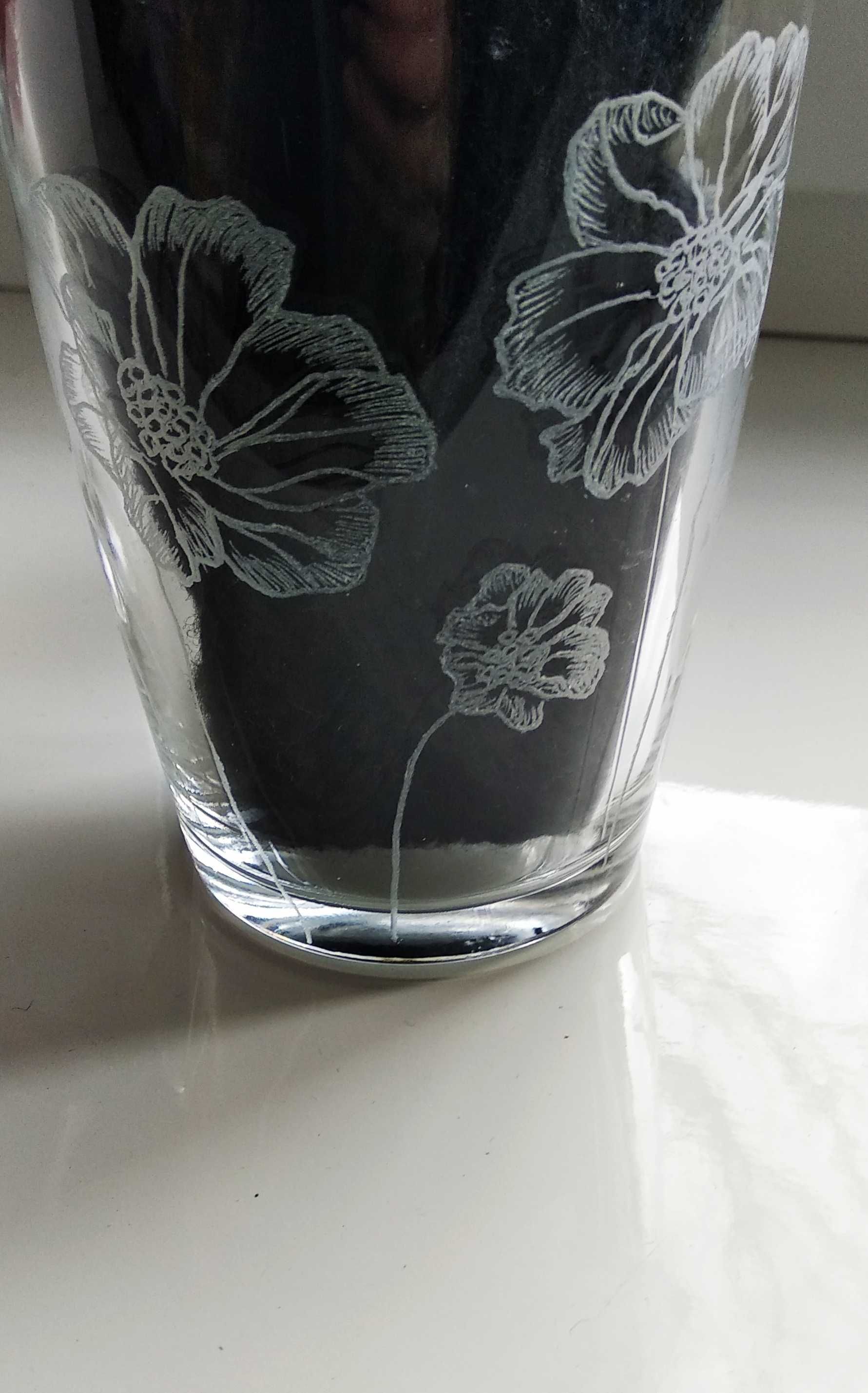 Новая чашка с алмазной ручной гравировкой на стекле