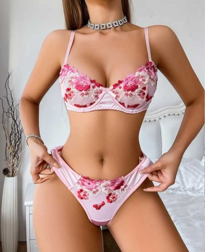 Conjunto lingerie novo tamanho M 38 em rosa