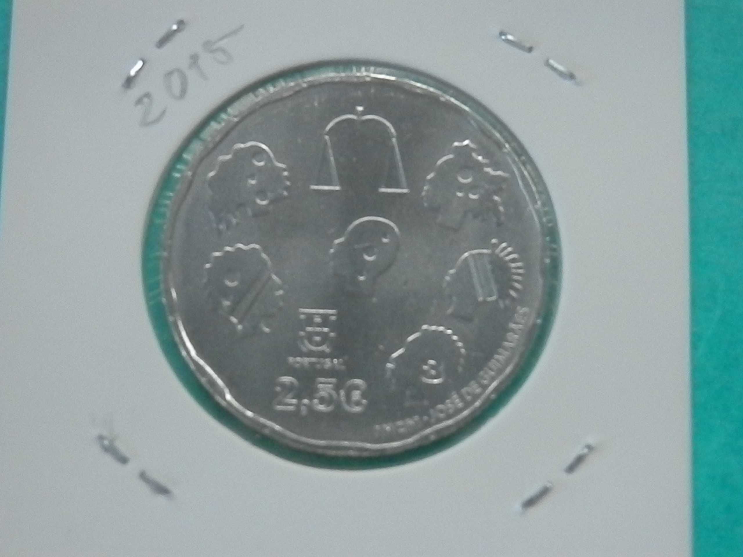 1142 - Euro: 2,50 euros 2015 cuni Provedor Justiça, por 3,00