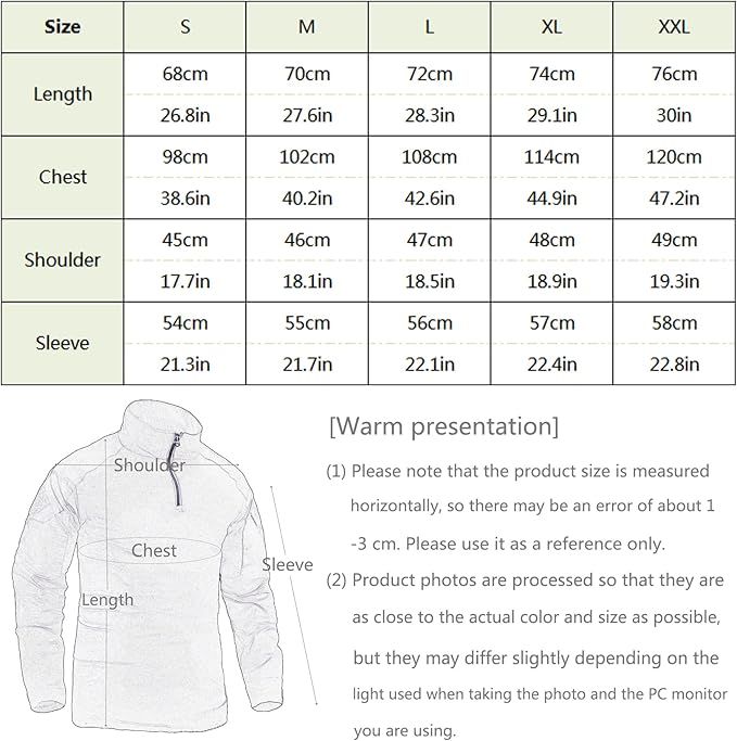 FICUHGOC Taktyczna Męska Koszulka Długi Rękaw Ciepła Czarna XL
