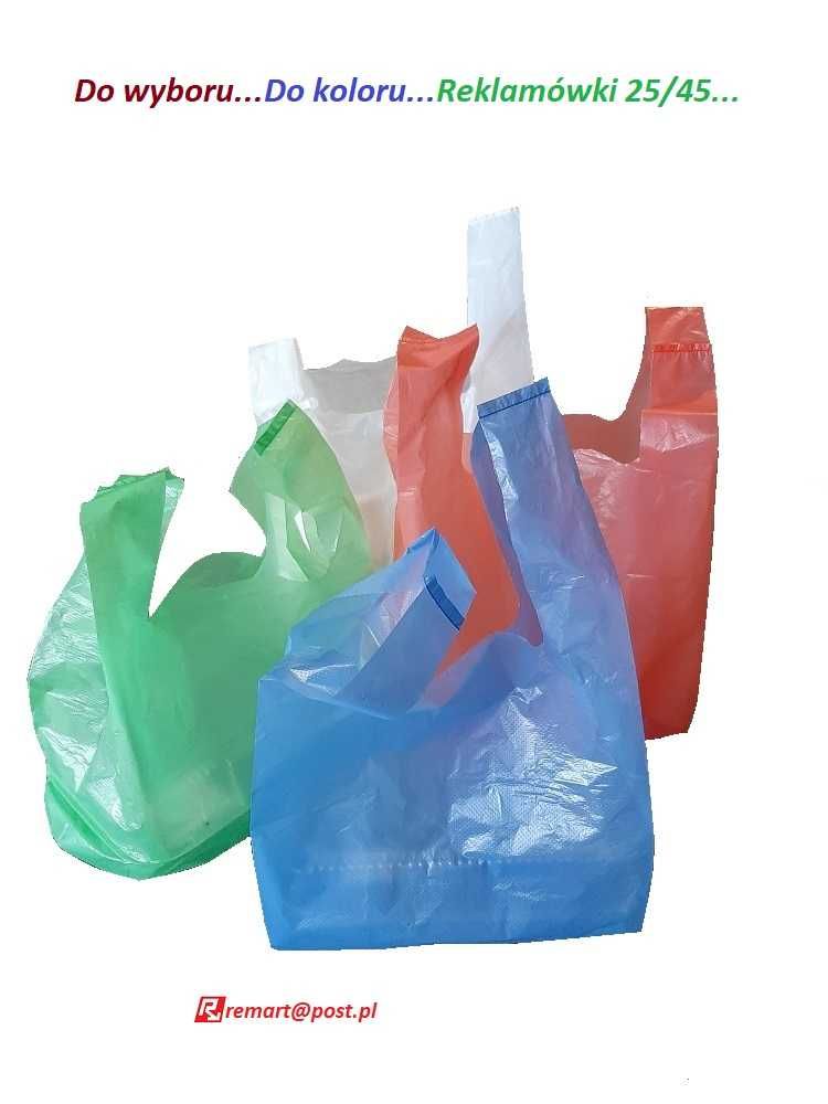 Mocne pakowne bezzapachowe różowe reklamówki 100 sztuk - 4 opakowania