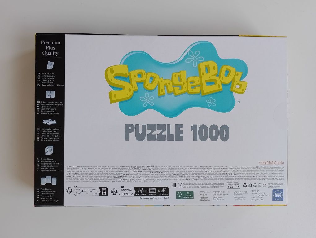Puzzle 1000 SpongeBob bajkowe tref Nickelodeon l