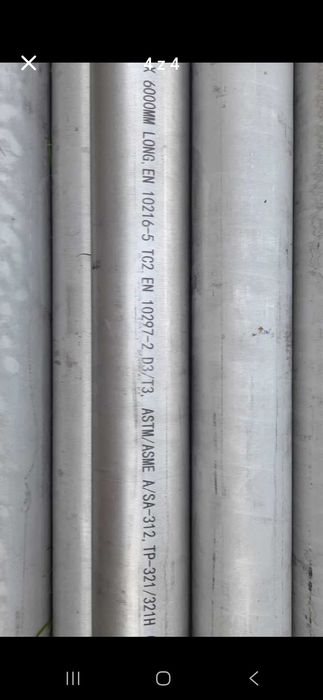 Rura nierdzewna kwasówka kod 1.4541, 1.4878 bezszwowa 88,9x5 mm