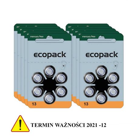 Baterie do aparatów słuchowych Varta Ecopack 13 60szt