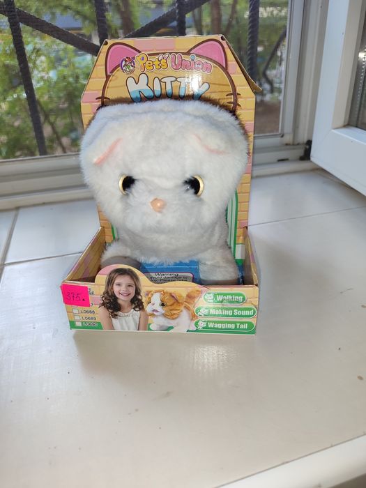 Інтерактивна іграшка Кошеня на батарейках в коробці L