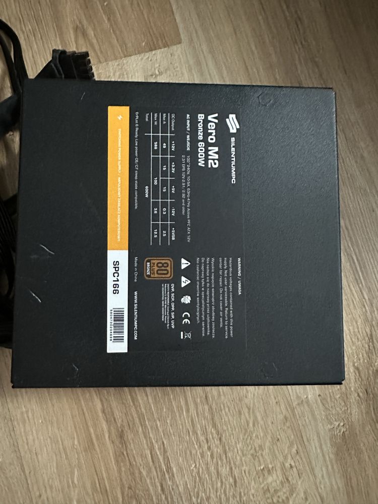 Zasilacz Silentumpc 600W nero 2, 80 plus bronze