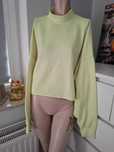 S 36 Bershka zielony sweter z golfem golf sweterek oversize szeroki
